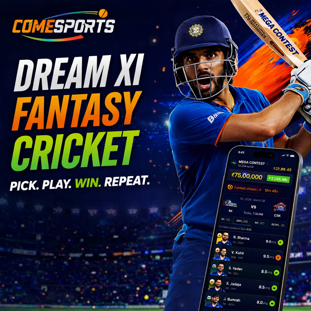 Play Cric App Dream XI fantasy cricket ad visual