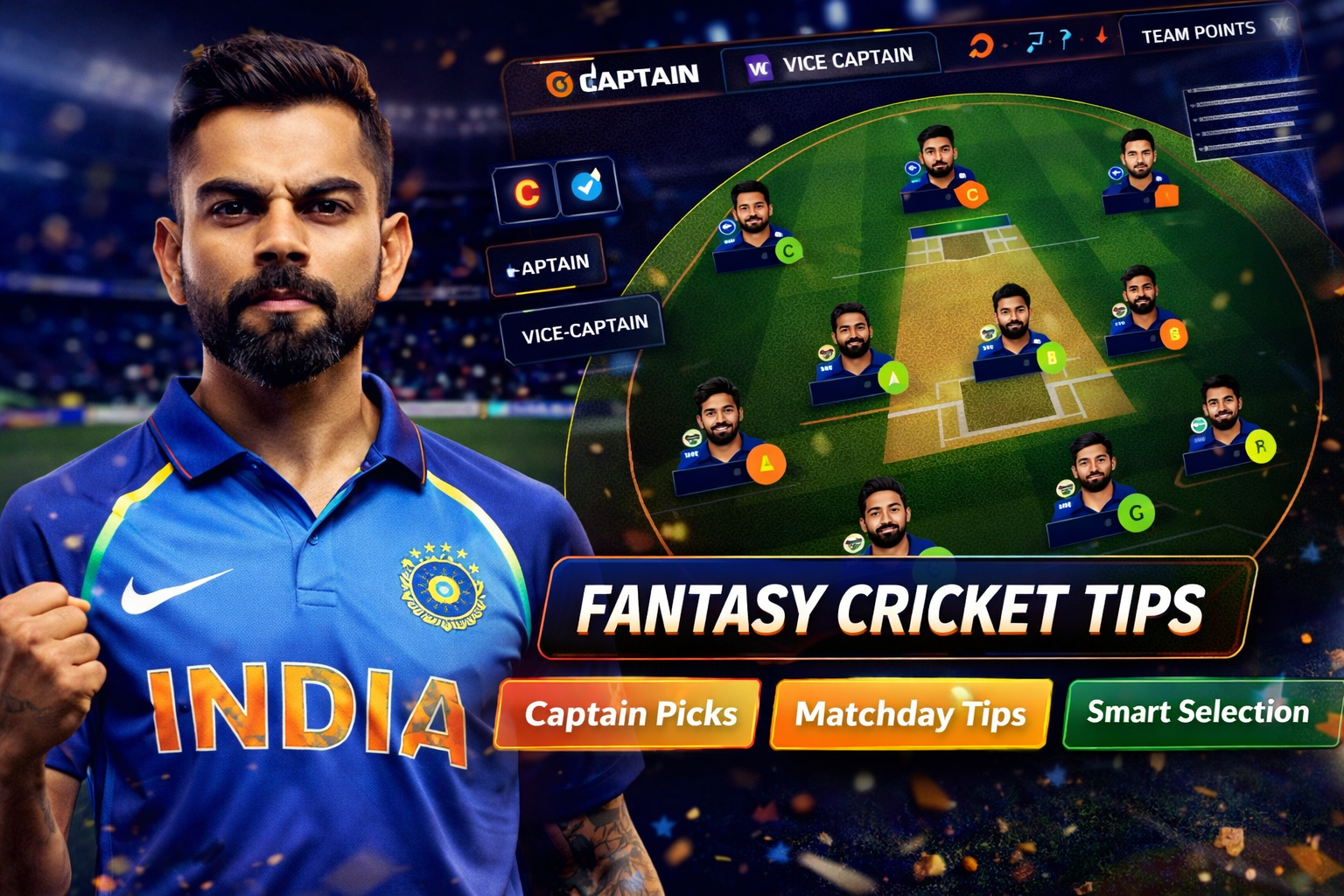 Play Cric App role based fantasy cricket checklist